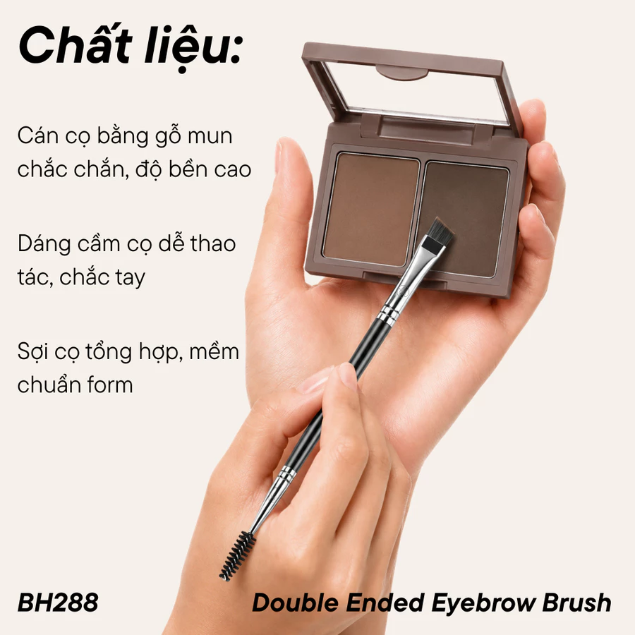 Cọ Chân Mày Hai Đầu BH Cosmetics Double Ended Eyebrow Brush BH288